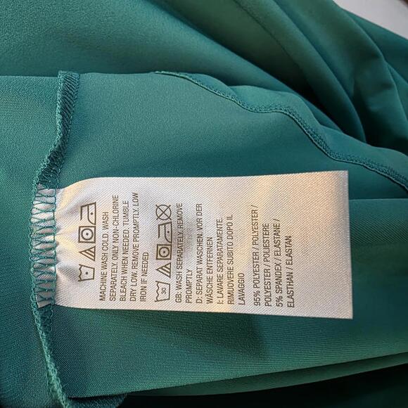Susan Graver Every Day Women's Dress Size Teal V-Neck Large- NWOT - Picture 3 of 7